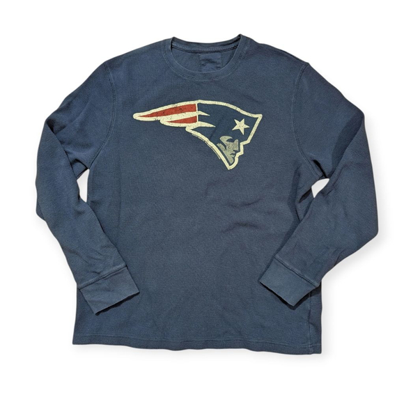 New England Patriots Long Sleeve Thermal Waffle Tee Size Large - Picture 1 of 7